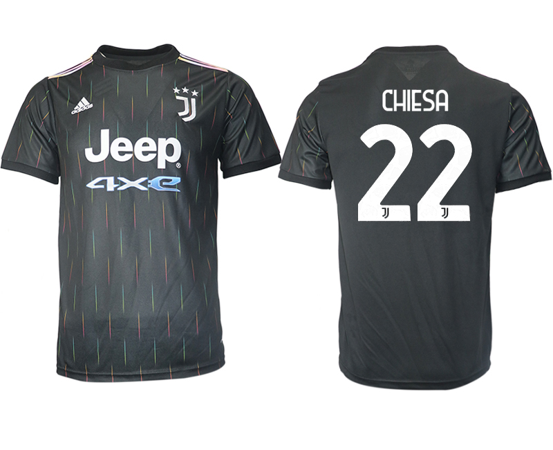 Men 2021-2022 Club Juventus away aaa version black #22 Soccer Jersey